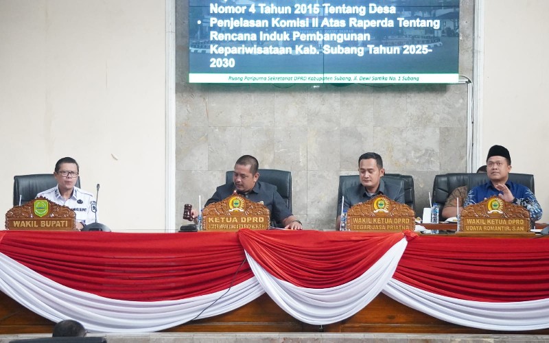 DPRD Subang Gelar Paripurna Bahas Desa dan Kepariwisataan