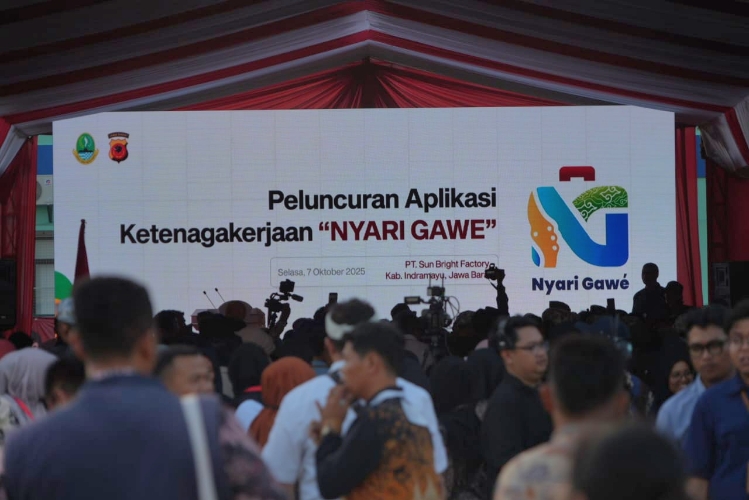 Permudah Akses ke Lapangan Kerja, Gubernur Jabar Launching Aplikasi Nyari Gawe di Indramayu
